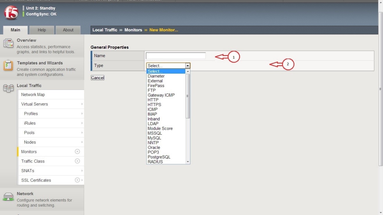 Explicação básica Monitor F5 Agility